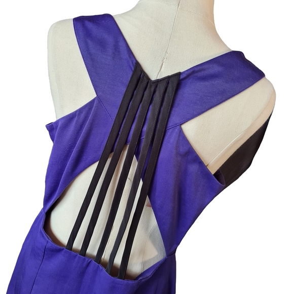 LIMITED Collection Size 10 Cut Out Back Purple Mini Party Dress NWT - Picture 2 of 11